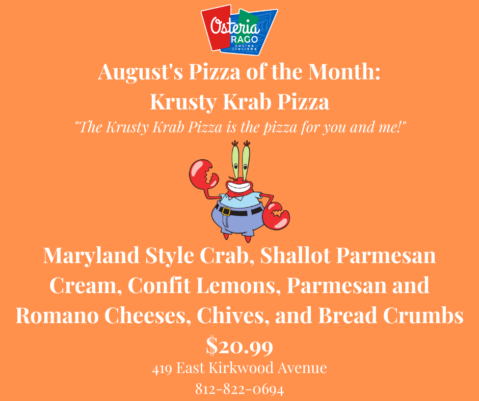 Osteria Pizza of the Month August 2022 (Facebook Post)